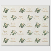 Einfache, weiße Illustration | Hochzeitsgeschenk Geschenkpapier (Flach)