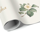 Einfache, weiße Illustration | Hochzeitsgeschenk Geschenkpapier (Rolleneckpunkt)