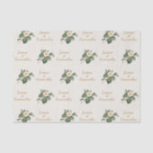 Einfache, weiße Illustration | Hochzeitsgeschenk Seidenpapier (Vorderseite)