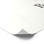 Einfache weiße Kaninchengrün Begrüßungsdusche Baby Poster (Ecke)