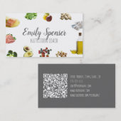 Einfache weiße Karte für gesunde Ernährung (Vorne/Hinten)