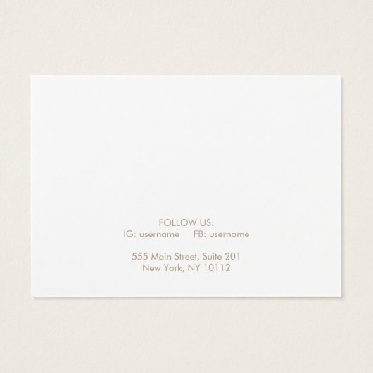 Einfache weiße Kette oder Bracelet-Grafikkarte (Rückseite)