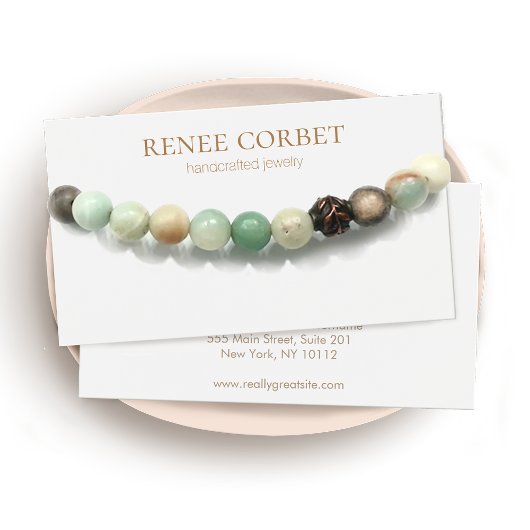 Einfache weiße Kette oder Bracelet-Grafikkarte