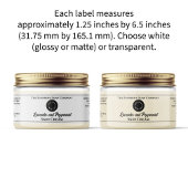 Einfache weiße Kosmetik-Marke mit Logo 1.25 x 6.5 Aufkleber