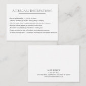 Einfache weiße Lash-Extension-Mikroblende Aftercar Visitenkarte (Vorne/Hinten)