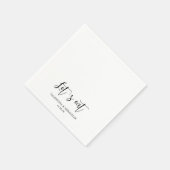 Einfache Weiße Ließe essen Hochzeitspapier Napkins Serviette (Ecke)