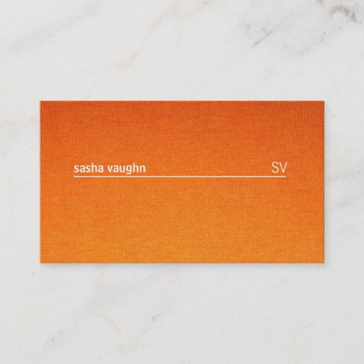 Einfache weiße Linie / Textilabströmung Visitenkarte (Vorderseite)