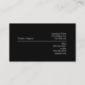 Einfache weiße Linie Visitenkarte (Rückseite)