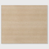 Einfache weiße Linien auf Imitaten Rustikale braun Geschenkpapier (Flach)