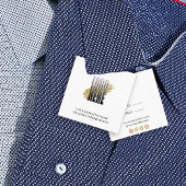 Einfache, weiße Logokombination - Preis ändern Quadratische Visitenkarte