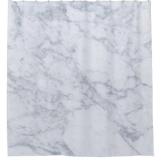 Einfache weiße Marmorstruktur Duschvorhang (Vorderseite)