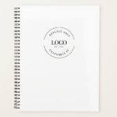 Einfache, weiße Minimal-Logo-Markenbezeichnung QR- Planer (Vorderseite)