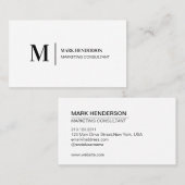 Einfache Weiße Moderne Minimalistisch Visitenkarte (Vorne/Hinten)