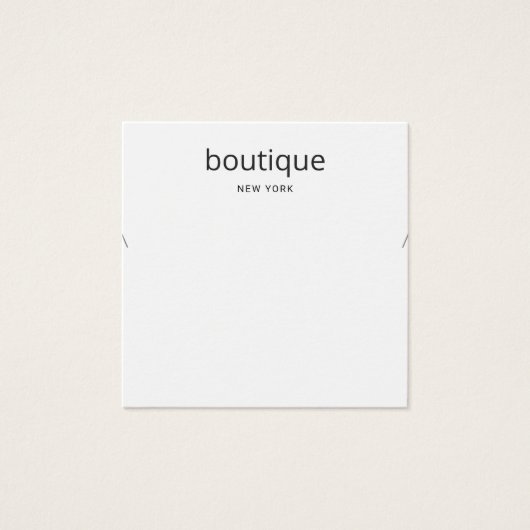 Einfache weiße, moderne Nekklassekarte (Vorderseite)