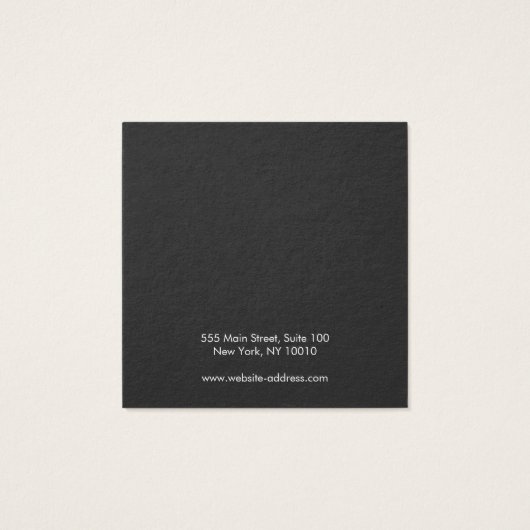 Einfache weiße, moderne Nekklassekarte (Rückseite)