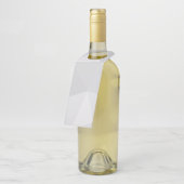 Einfache, weiße, moderne, trendige, coole Abbildun Flaschenanhänger (Angewinkelt)