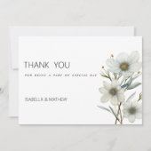 Einfache weiße Pfefferminze grüner Frühling Blumen Einladung (Vorderseite)