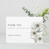 Einfache weiße Pfefferminze grüner Frühling Blumen Einladung (Stehend Vorderseite)