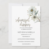 Einfache, weiße Pfefferminze Probe Abendessen Einladung (Vorderseite)