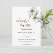 Einfache, weiße Pfefferminze Probe Abendessen Einladung (Stehend Vorderseite)