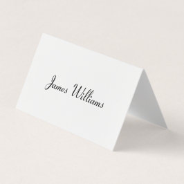 Einfache, weiße Platzierkarten