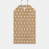 Einfache weiße Punkte auf Imitaten Rustikale braun Geschenkanhänger (Rückseite)