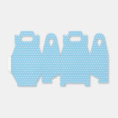 Einfache, weiße Punkte-Muster auf Baby Blue Geschenkschachtel (Ungefaltet)