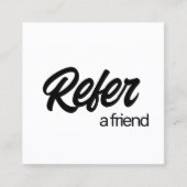 Einfache weiße Refer-a-Friend-Empfehlungskarte Empfehlungskarte (Vorderseite)
