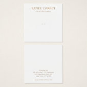 Einfache weiße Ring- oder Pendelsichtkarte (Vorne & Hinten)