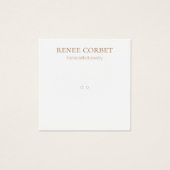 Einfache weiße Ring- oder Pendelsichtkarte (Vorderseite)