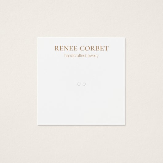 Einfache weiße Ring- oder Pendelsichtkarte (Vorderseite)