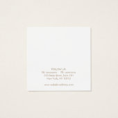 Einfache weiße Ring- oder Pendelsichtkarte (Rückseite)