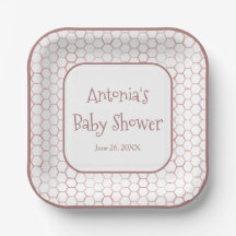 Einfache, weiße Rosa Beehive Babydusche