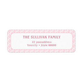 Einfache, weiße Rosa Rücksendeadresse