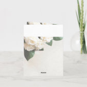 Einfache weiße Rosen Hochzeit Danke Karten (Rückseite)