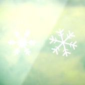 Einfache weiße Schneeflocken Fensteraufkleber (Blatt 3)