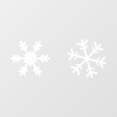 Einfache weiße Schneeflocken Fensteraufkleber (Blatt)