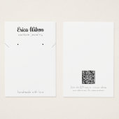 Einfache weiße schwarze Netzwerkkarte (Earring Dis (Vorne & Hinten)