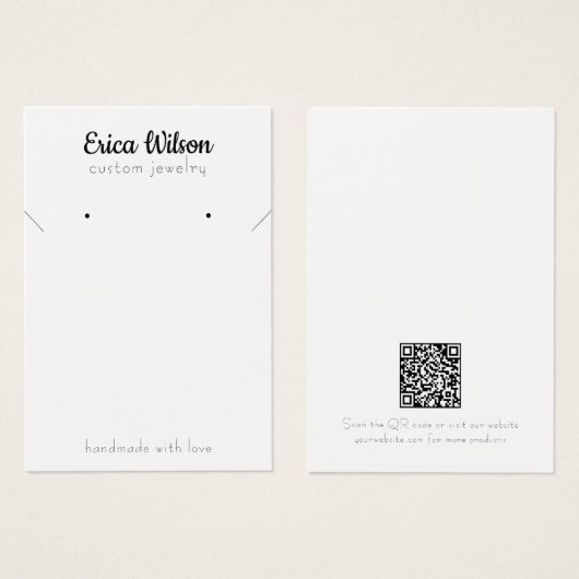 Einfache weiße schwarze Netzwerkkarte (Earring Dis (Vorne & Hinten)