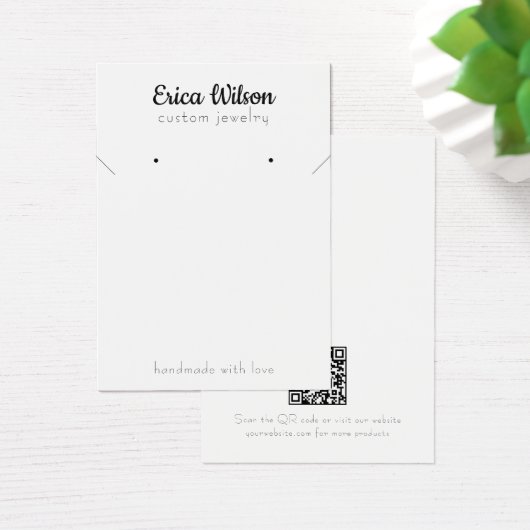 Einfache weiße schwarze Netzwerkkarte (Earring Dis (Schreibtisch)