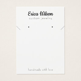 Einfache weiße schwarze Netzwerkkarte (Earring Dis