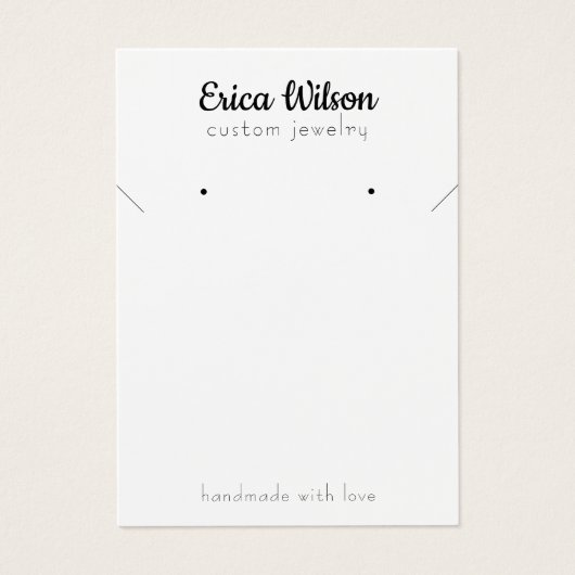 Einfache weiße schwarze Netzwerkkarte (Earring Dis (Vorderseite)