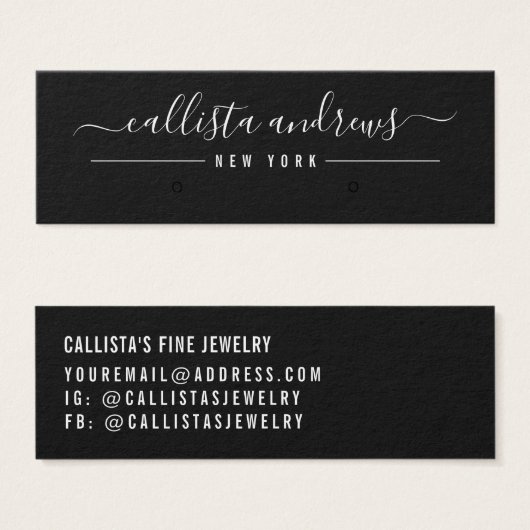 Einfache weiße schwarze Skripterfassungskarte (Vorne & Hinten)