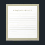 Einfache weiße Seite Grüner Typografischer Name Li Notizblock<br><div class="desc">Ein berufliches Notizblock mit minimalistischem Design in Weiß und Grün. Benutzerdefiniert,  Initial und Name auf einem einfachen,  weißen Hintergrund,  gerahmt durch eine sage grüne Grenze. Personalisieren Sie die Eingabe mit den angegebenen Feldern,  oder wenden Sie sich mit der Schaltfläche 'Nachricht' an den Designer,  um Hilfe zu erhalten.</div>