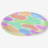 einfache weiße Servierplatte Pappteller (Schrägansicht)