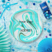 einfache weiße Servierplatte Pappteller (Party)