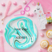 einfache weiße Servierplatte Pappteller (Party)