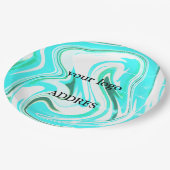 einfache weiße Servierplatte Pappteller (Schrägansicht)