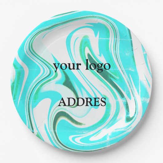 einfache weiße Servierplatte Pappteller (Vorderseite)