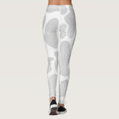 Einfache weiße Silberspitzen große Kuhsteine Leggings (Rückseite)